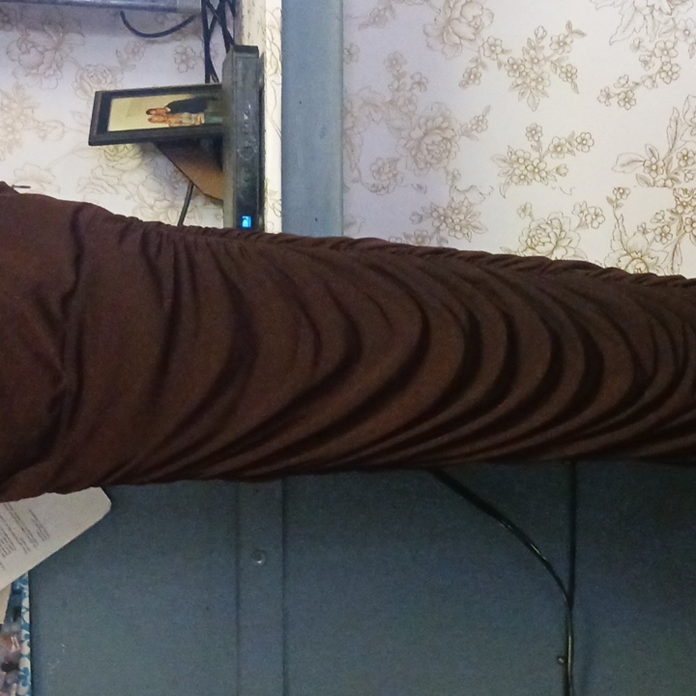 Elegant Brown Ruched DRESS